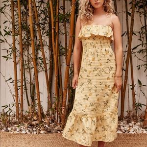 knee length dresses for ladies Reformation Delia Bow Midi Dress main image 0